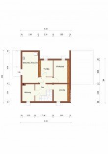 Grundriss KG + Kaarst + freistehende Einfamilienhaus + 106 m� Wohnfl�che + 408 m� Grundst�ck + 1969