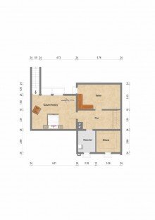 Kellergeschoss Kaarst-Zentrum + Bungalow +  Bj. 1970 + ca. 135 m� Wohnfl�che + ca. 386 m� Grundst�ck + 2 Garagen