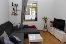 Wohnzimmer + NEUSS + 3 ZIMMER WOHNUNG + 57 m� + ERDGESCHOSS + GARTENNUTZUNG