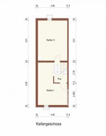 Grundriss KG + Kaarst West + Reihenmittelhaus + ca. 115 m� Wohnfl�che + Garage + Aussenstellplatz +