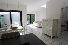 Wohnzimmer + Kaarst-Vorst + m�bliertes Bungalow + ca. 120 m� Wohnfl�che + 2 B�der + Garten + 3 Schlafzimmer +