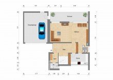 Erdgeschoss + Holzb�ttgen + freist. Einfamilienhaus + Bj. 1973 + ca. 135 m� Wohnfl�che + ca. 833 m� Grundst�ck +
